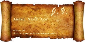 Janki Viátor névjegykártya